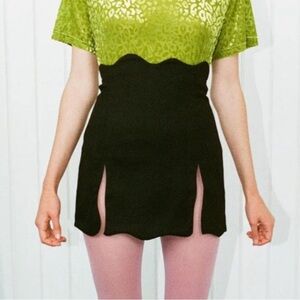 Fashion Brand Company black Ink Stain Mini Skirt in XXS